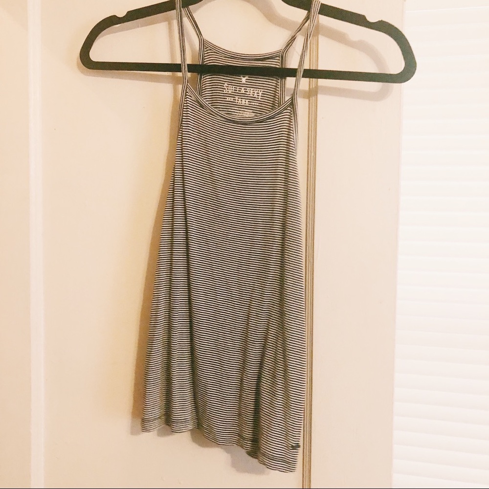 American Eagle B/W striped top